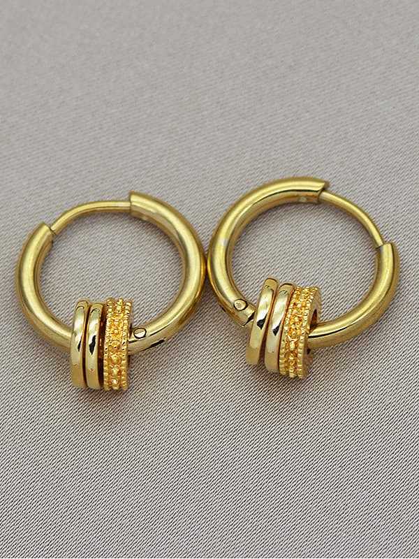 Europäische und amerikanische Mode 18 Karat Gold, nicht verblassende Edelstahl-Grannenstern-Ohrringe aus Titanstahl