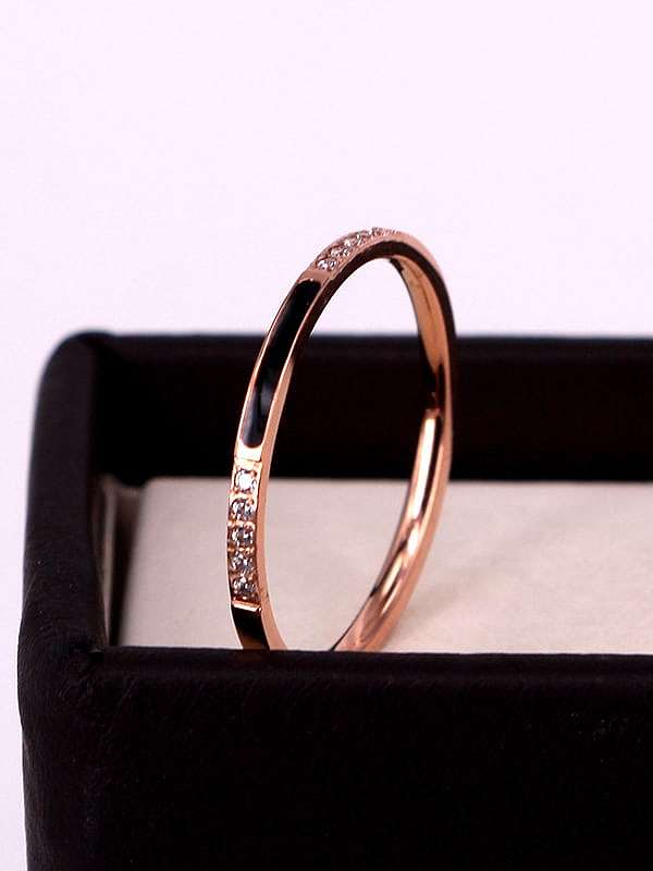 Titanium Enamel Geometric Minimalist rings