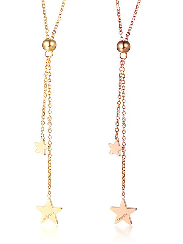 Copper With 18k Gold Plated Trendy Star Necklaces