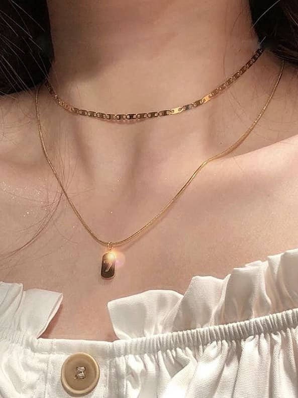 Titan Nummer 7 minimalistische Halskette mit Anhänger