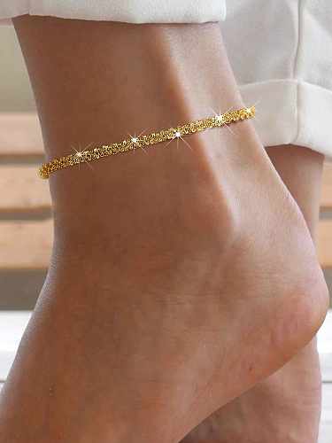 Titanium Steel Geometric Minimalist Anklet