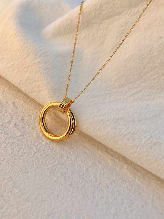 Copper Round Minimalist Choker Necklace