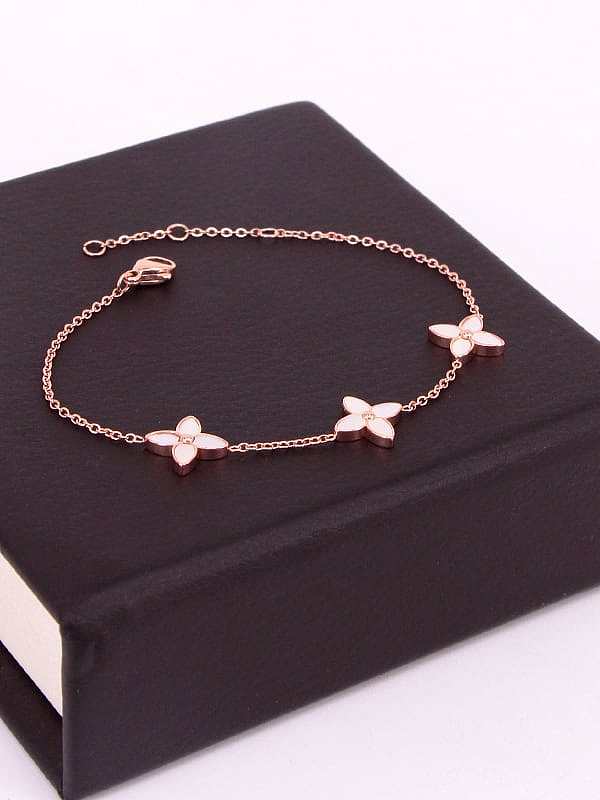 Titanium Flower Dainty Bracelet