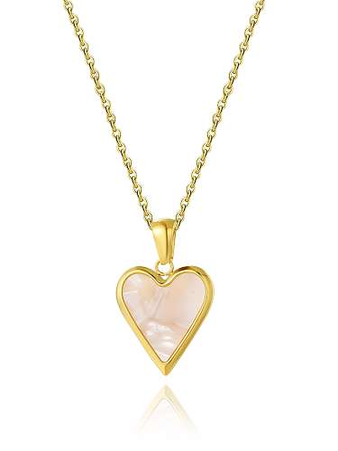 Collier Délicat Coeur en Acier Inoxydable Cubic Zirconia