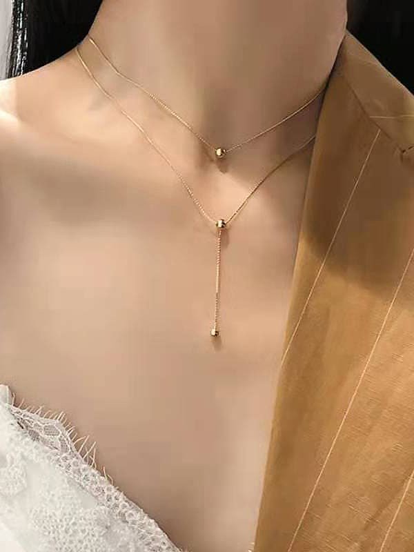 Titan Stahl Quaste Minimalistische mehrsträngige Schlangenknochenkette Halskette
