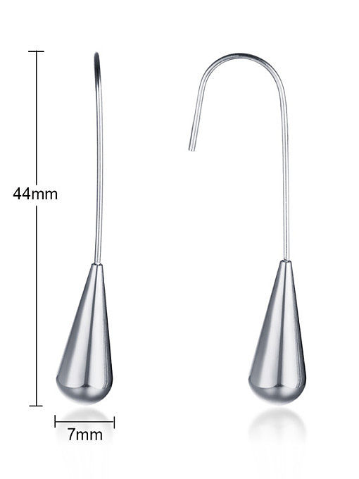 Einfache Wassertropfen-Ohrringe aus Edelstahl in zwei Größen optional
