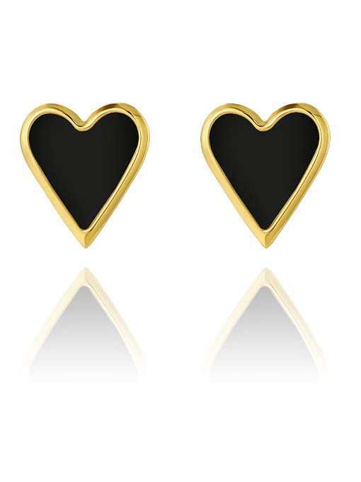 Stainless steel Shell Heart Trend Stud Earring