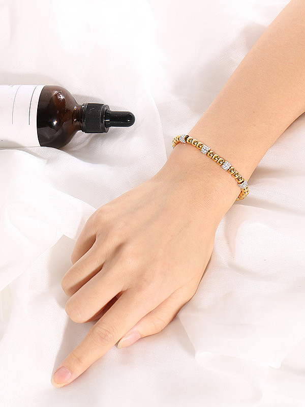 Acier inoxydable avec bracelets de style perlé