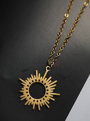 Geometrische minimalistische Halskette aus Edelstahl