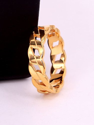 Titanium Steel Geometric Minimalist Band Ring