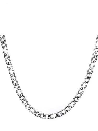 Collar minimalista de cadena geométrica de titanio