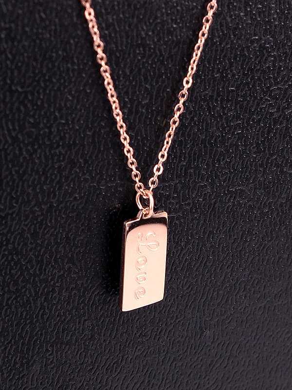 Titanium Letter Trend Necklace