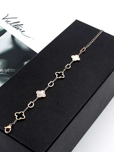 Titanium Shell Rosary Dainty Bracelet