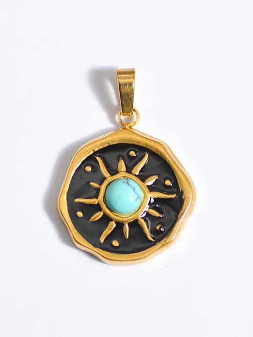 Evil Eye Titanium Steel Resin Enamel Vintage Pendant