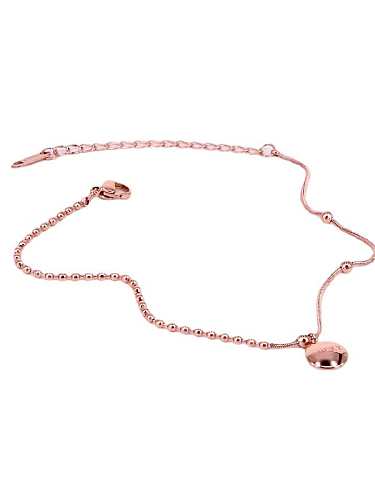 Titanium Steel Geometric Letter Minimalist Anklet