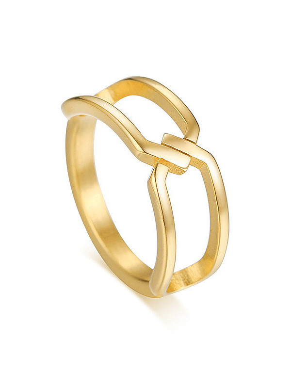 Stainless Steel Minimalist Style Geometric Rings