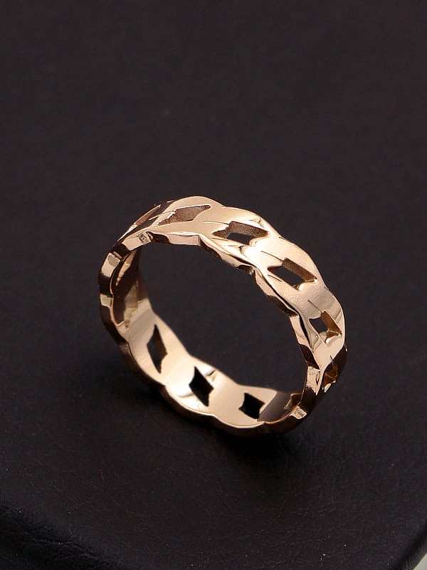 Titanium Hollow Minimalist Band Ring