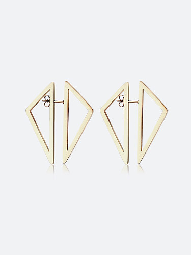 Trendige Ohrringe aus Edelstahl mit geometrischem Dreieck