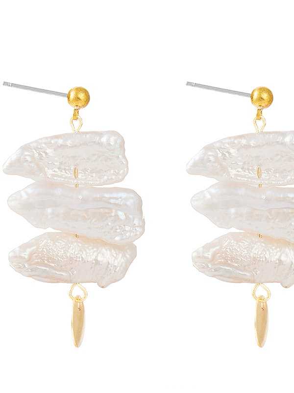 Boucles d'oreilles pendantes en forme de perle