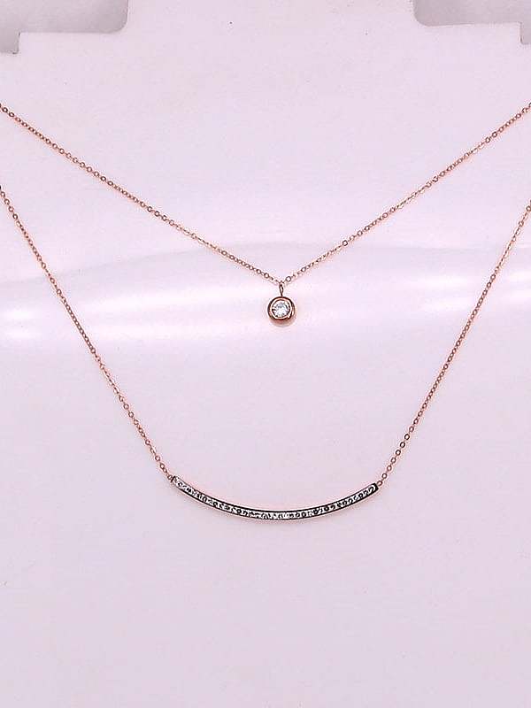 Titanium Rhinestone Locket Minimalist Necklace