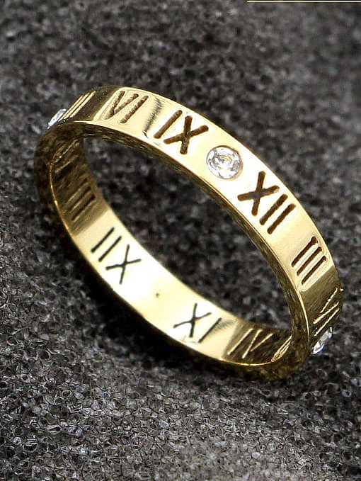 Titanium Number Cubic Zirconia Number Classic Band Ring