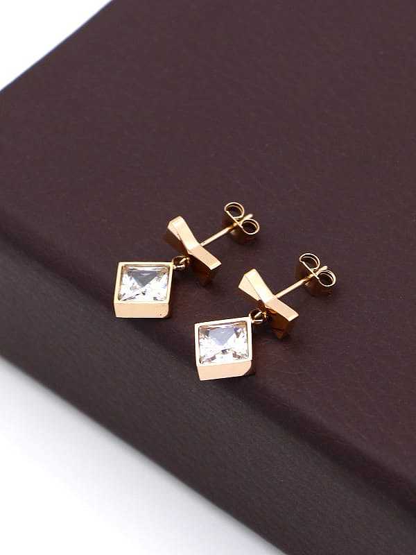 Titanium Rhinestone Bowknot Minimalist Stud Earring