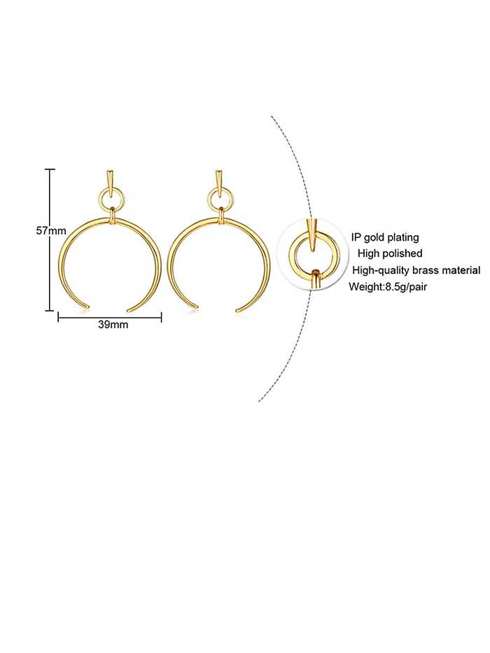 Boucles d'oreilles pendantes minimalistes géométriques en titane