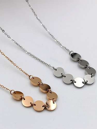 Titan glatte geometrische minimalistische Halskette
