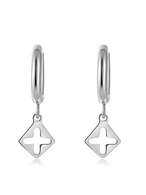 Titanium Steel Cross Minimalist Huggie Earring