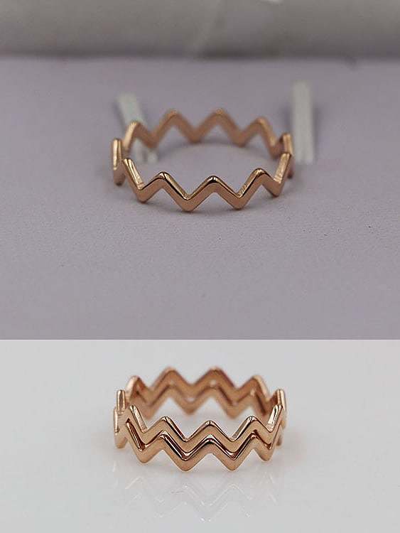 Titanium geometry Minimalist Band Ring