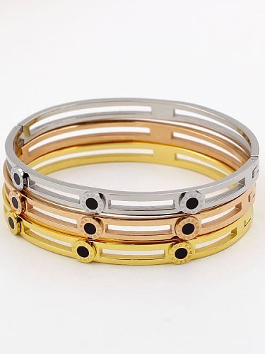 Titanium Number Classic Band Bangle