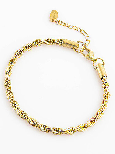 Twist chain stainless steel bracelet