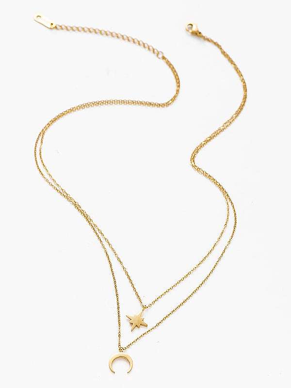 Stainless steel Star Minimalist Multi Strand Necklace