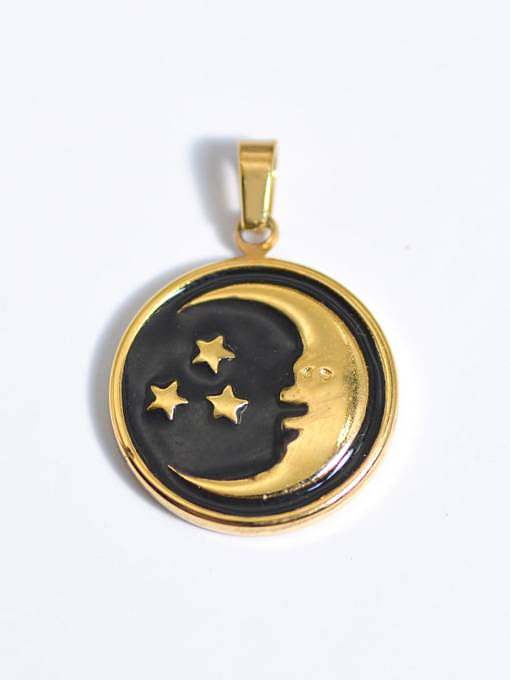 Evil Eye Titanium Steel Resin Enamel Vintage Pendant