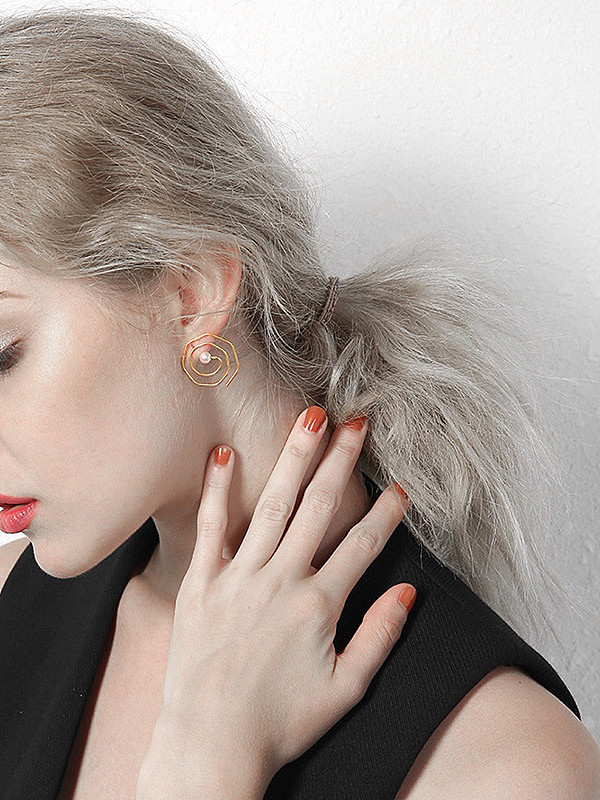 New minimalist vortex unique stainless steel earrings