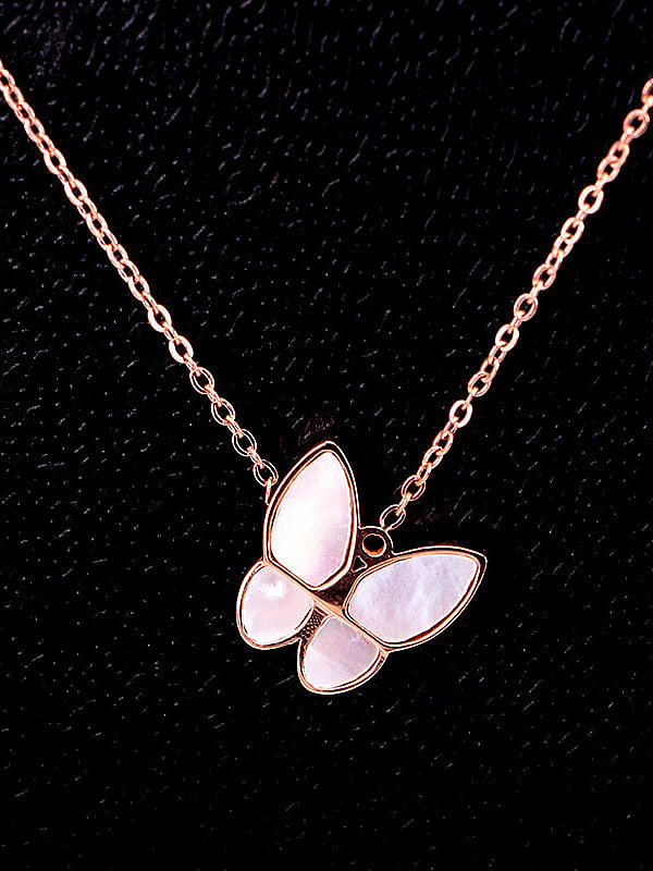 Titanium Shell Butterfly Trend Necklace