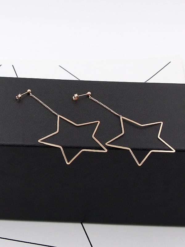 Titanium Star Statement Drop Earring