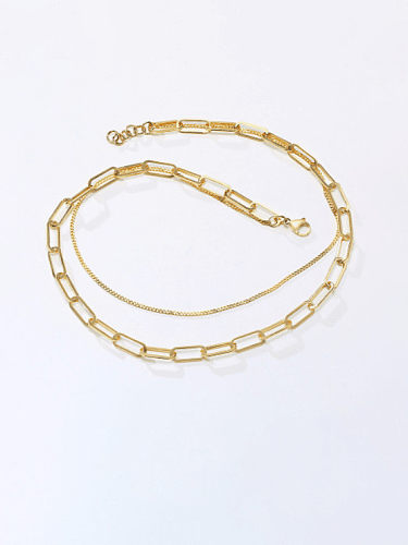 Geometrische, minimalistische, mehrsträngige Halskette aus Titanstahl