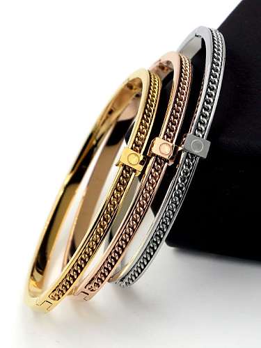 Titanium Smear Dainty Band Bangle