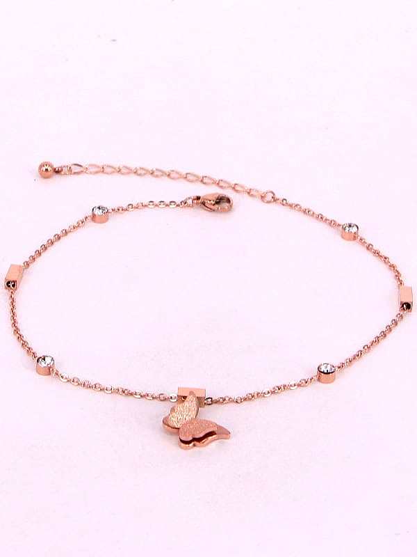 Titanium Butterfly Dainty Anklet