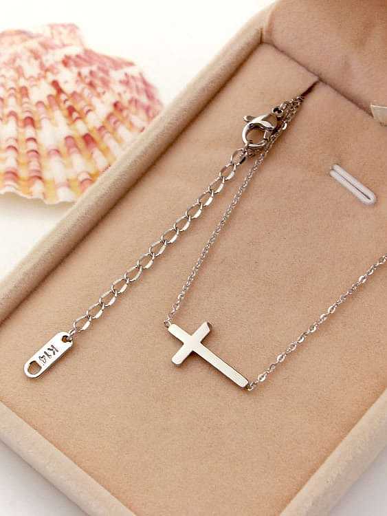Religiöse Halskette aus Titan mit Kreuz