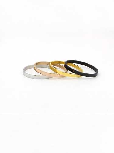 Titanium Steel Smooth Geometric Minimalist Band Bangle