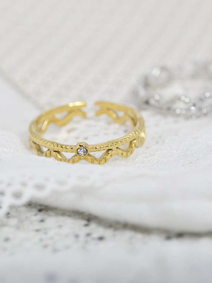 Stainless steel Crown Minimalist Stackable Ring