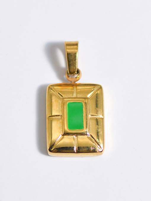 Evil Eye Titanium Steel Resin Enamel Vintage Pendant