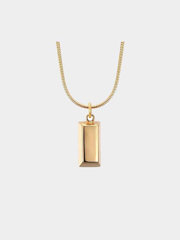 Glatte geometrische minimalistische Anhänger-Halskette aus Titan