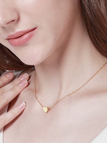 Stainless Steel Minimalist Style Classic Love Necklace