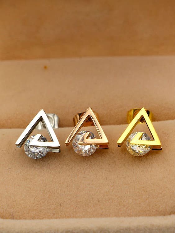 Titanium Triangle Minimalist Stud Earring