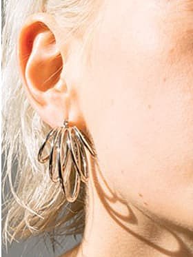 Boucle d'oreille goutte minimaliste irrégulière en cuivre