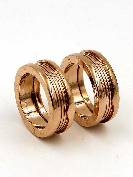 Titanium Number Minimalist Band Ring