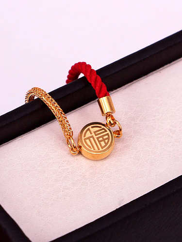 Titanium Steel Round Ethnic Bracelet